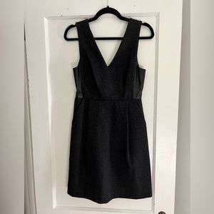 Madewell pleather panel structured dress